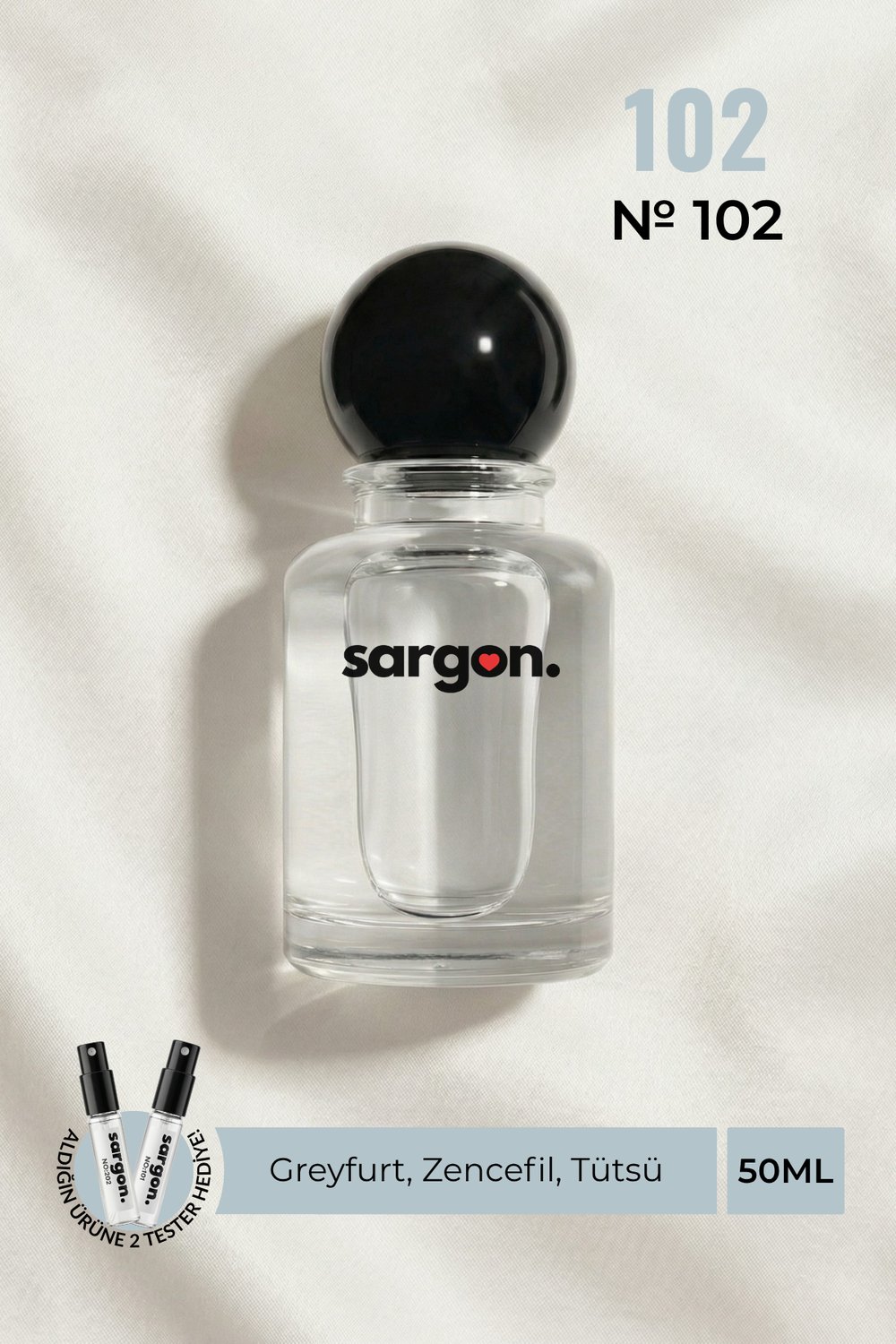 Sargon No:102 Erkek Parfüm 50 ml EDP | Odunsu & Aromatik