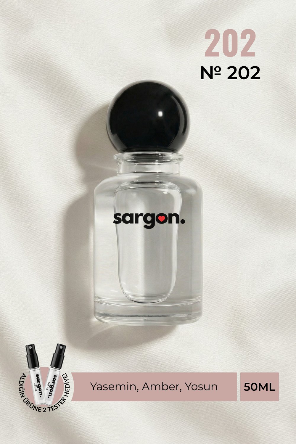 Sargon No:202 Kadın Parfüm 50 ml EDP | Çiçeksi & Kehribar