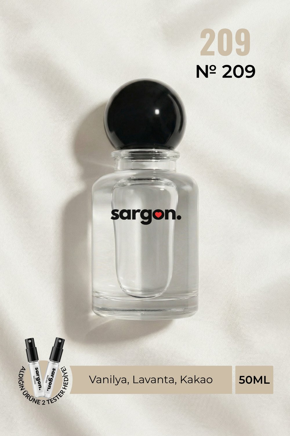 Sargon No:209 Kadın Parfüm 50 ml EDP | Vanilya & Lavanta