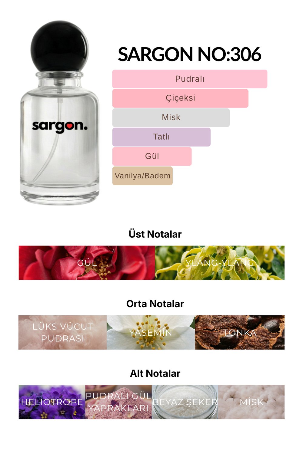 Sargon No:306 Unisex Parfüm 50 ml EDP | İkonik Pudralı & Temiz