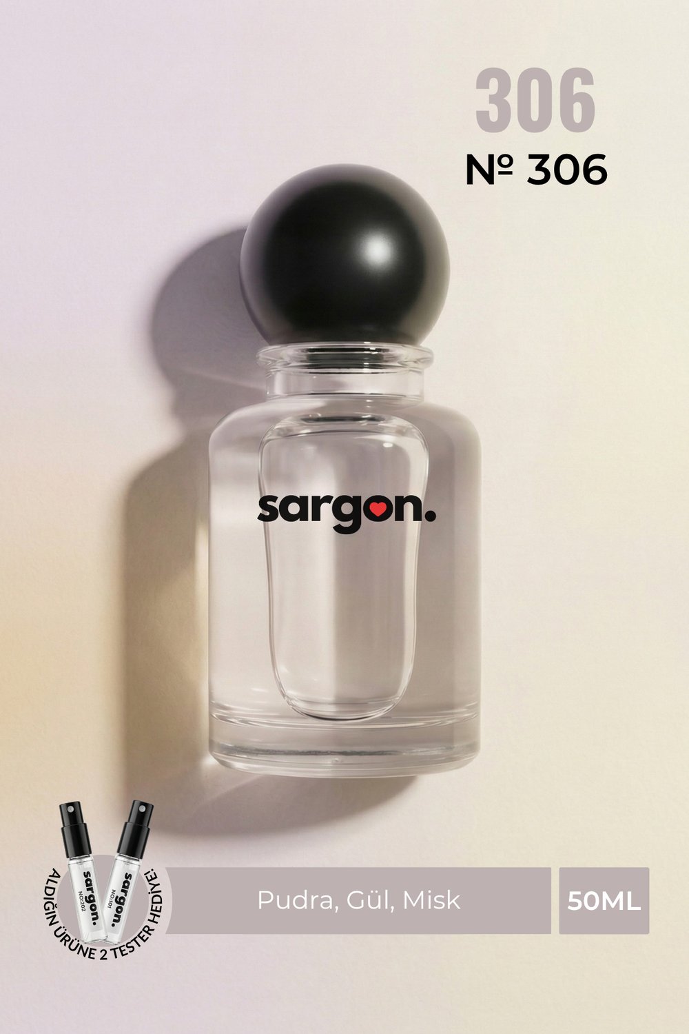 Sargon No:306 Unisex Parfüm 50 ml EDP | İkonik Pudralı & Temiz