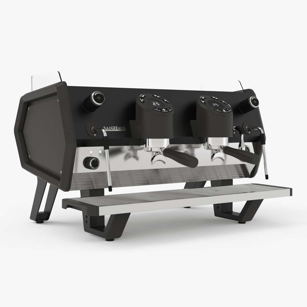 Sanremo D8 Tam Otomatik Espresso Kahve Makinesi, 2 Gruplu, Siyah