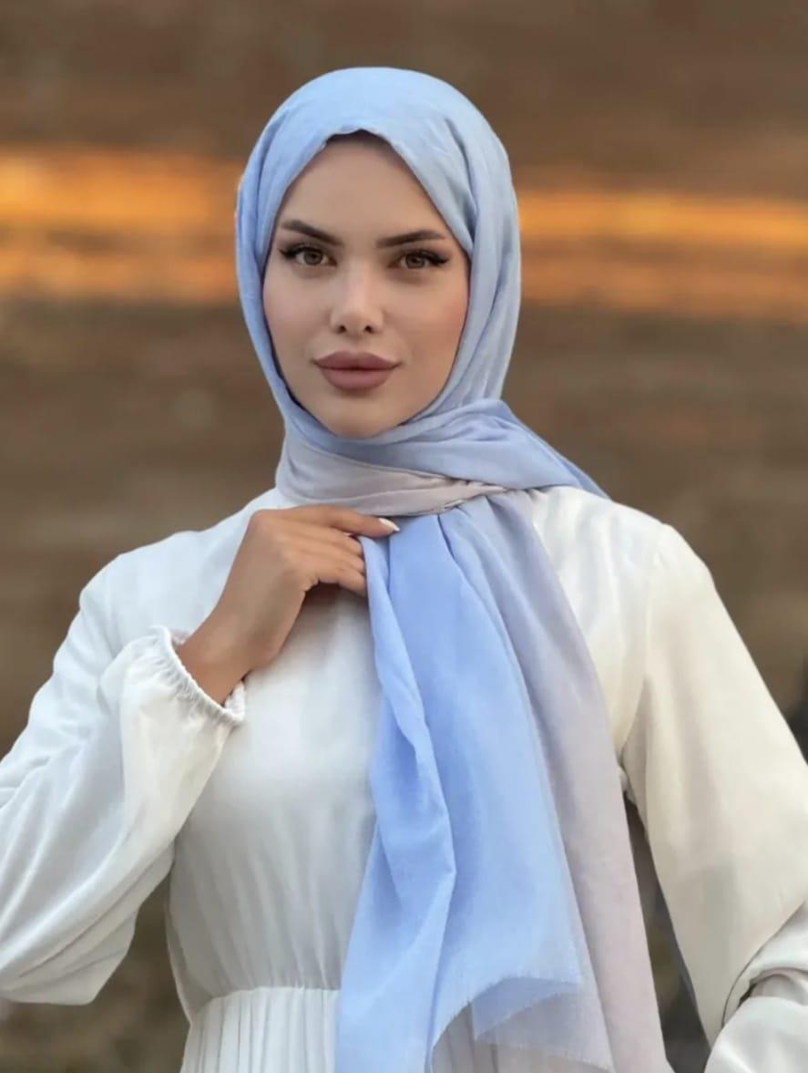Dubai Degrade Şal – Bebe Mavi, Bej