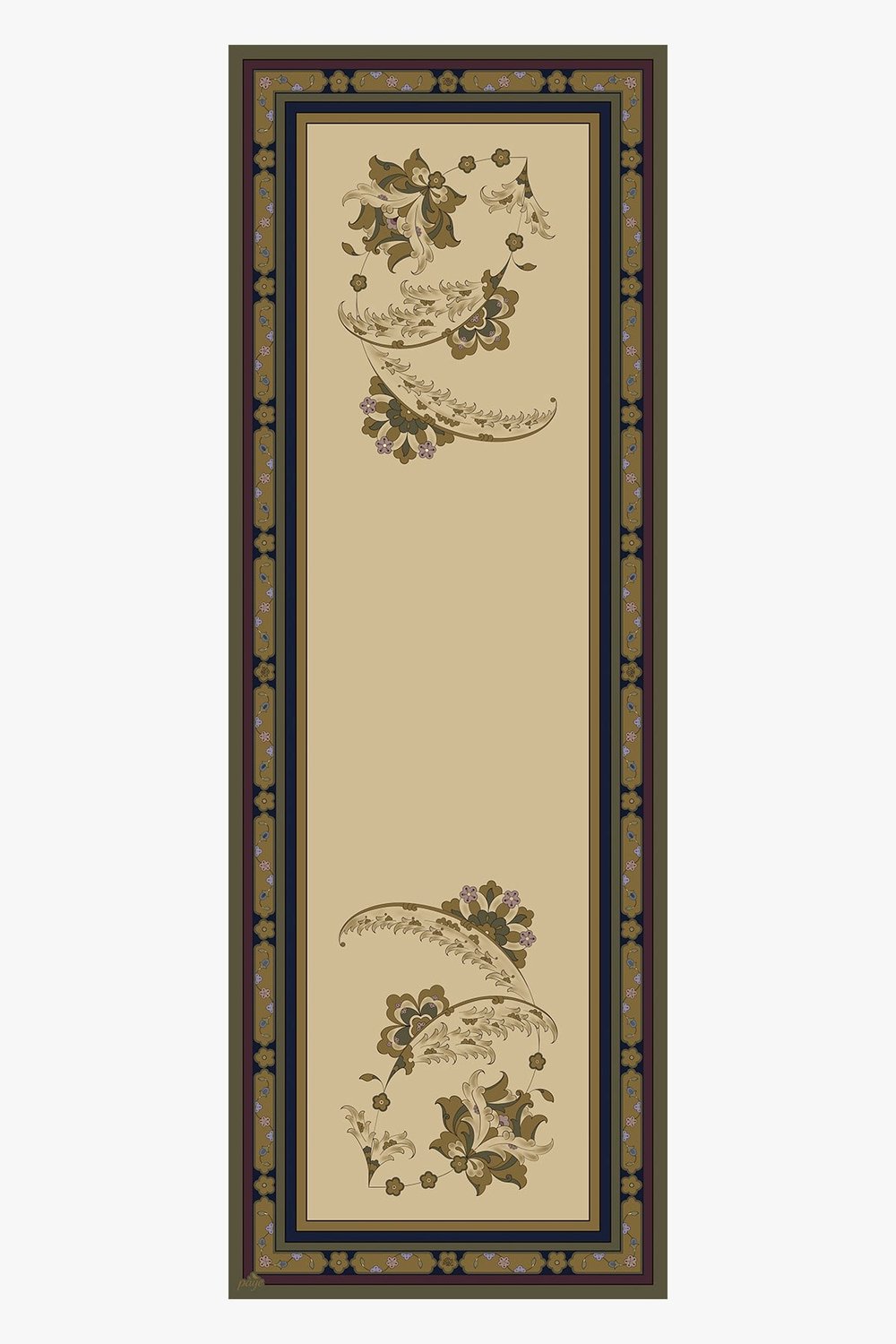 Tezhip Krep İpek Şal 70x200