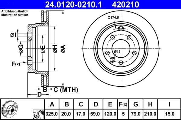ATE 24 0120 0210 1 Fren Diski SDB000634 uygun fiyat hızlı kargo