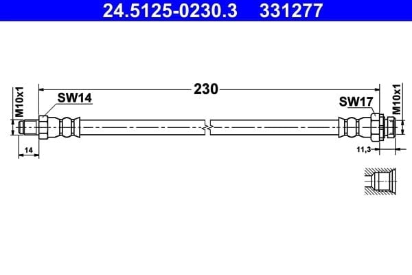 ATE 24 5125 0230 3 Fren Hortumu 34306792253 uygun fiyat hızlı kargo