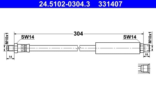 ATE 24510203043 Fren Hortumu 34321154327 uygun fiyat hızlı kargo