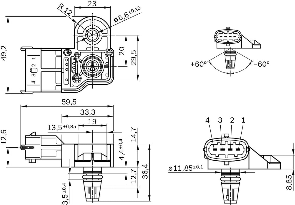BOSCH 0 281 006 076 Emme Basınç Sensörü 0000504245257 uygun fiyat hızlı kargo