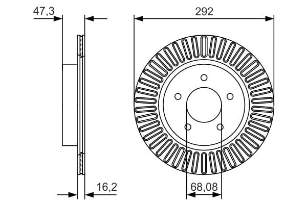 BOSCH 0 986 479 D20 Fren Diski 432064423R uygun fiyat hızlı kargo