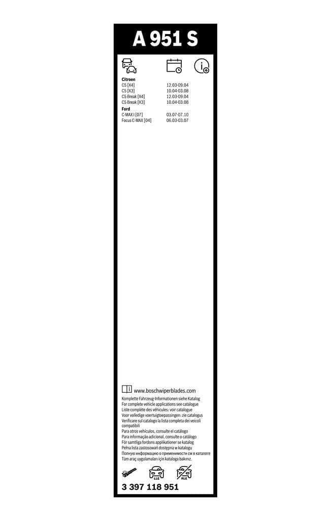 BOSCH 3 397 118 951 Silecek XXX uygun fiyat hızlı kargo