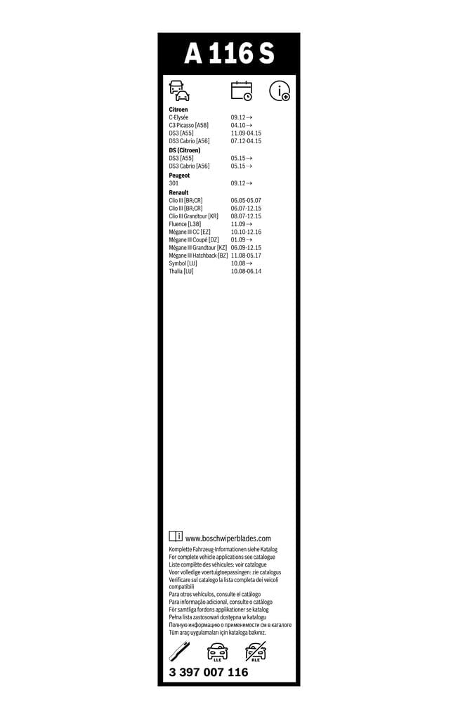 BOSCH 3 397 007 116 Silecek 288902593R uygun fiyat hızlı kargo