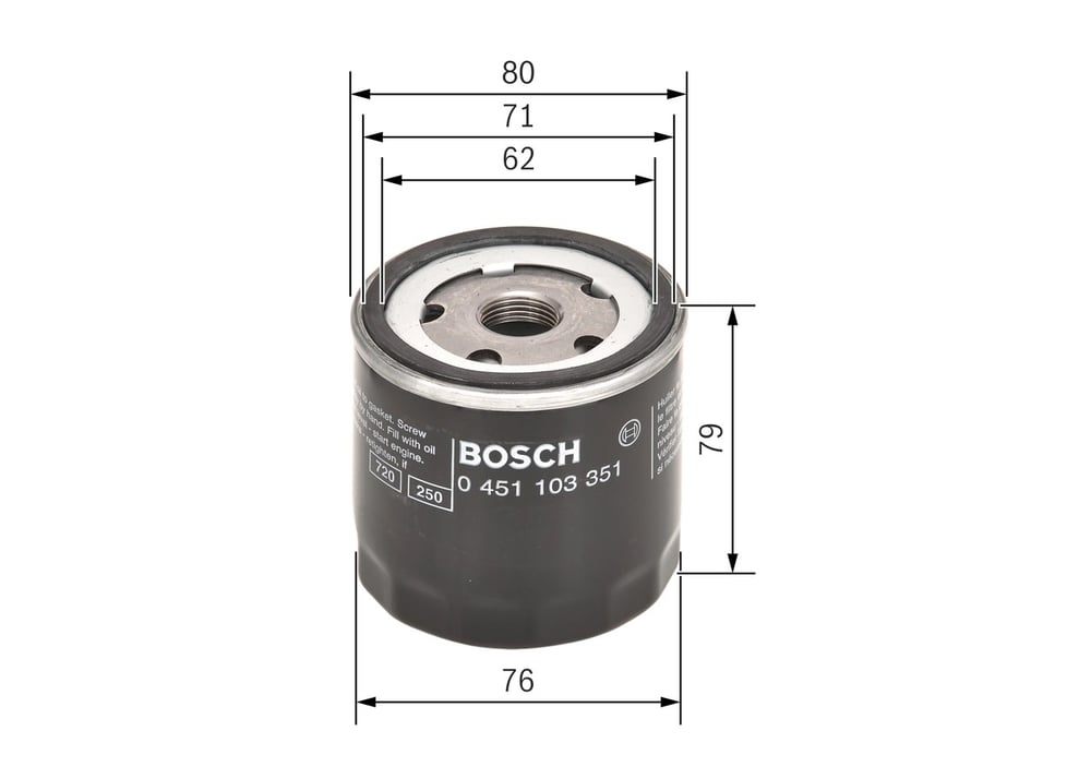 BOSCH 0 451 103 351 Yağ Filtresi 1520860400 uygun fiyat hızlı kargo