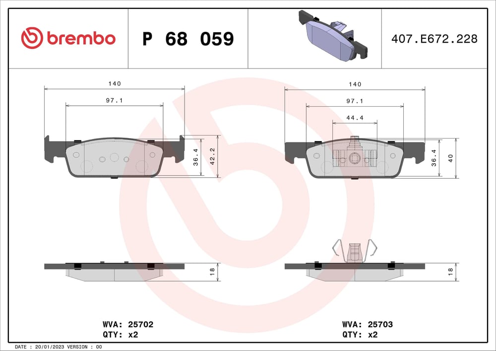 BREMBO P 68 059 Fren Balatası 410602581R uygun fiyat hızlı kargo