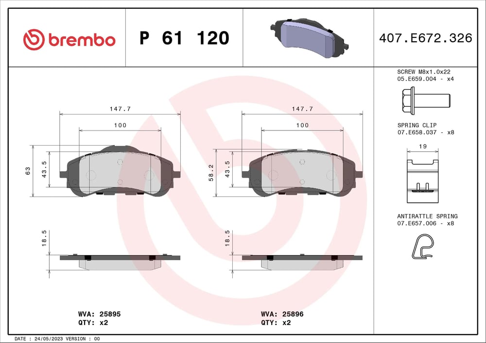 BREMBO P 61 120 Fren Balatası 1610428780 uygun fiyat hızlı kargo