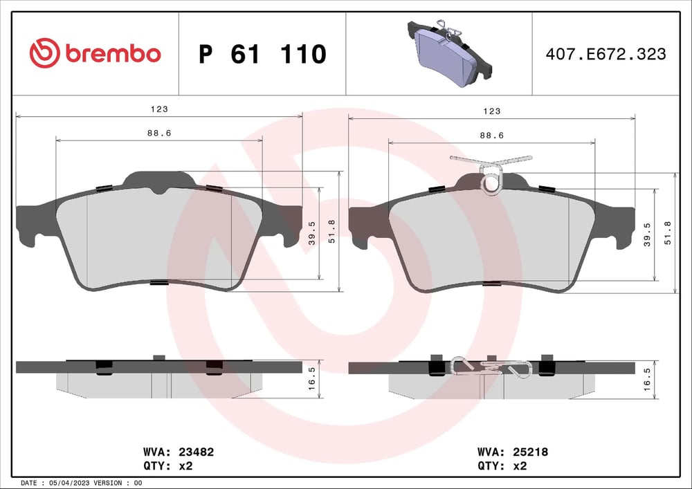 BREMBO P 61 110 Fren Balatası 1619790380 uygun fiyat hızlı kargo