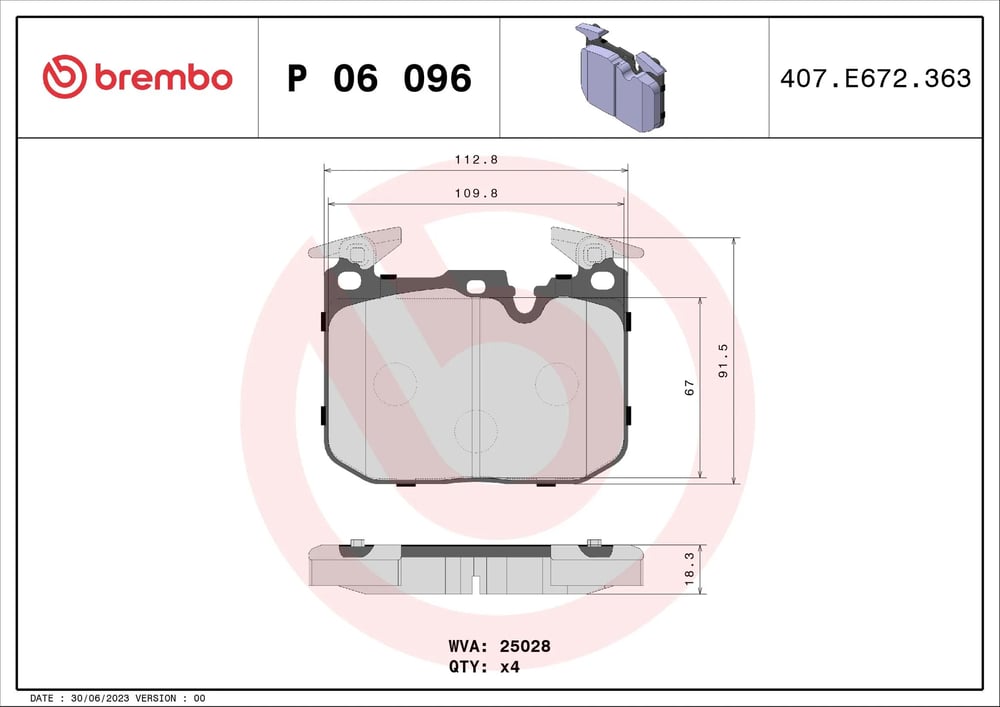 BREMBO P06096 Fren Balatası 34112284765 uygun fiyat hızlı kargo
