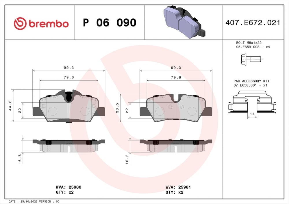 BREMBO P 06 090 Fren Balatası 34206874810 uygun fiyat hızlı kargo