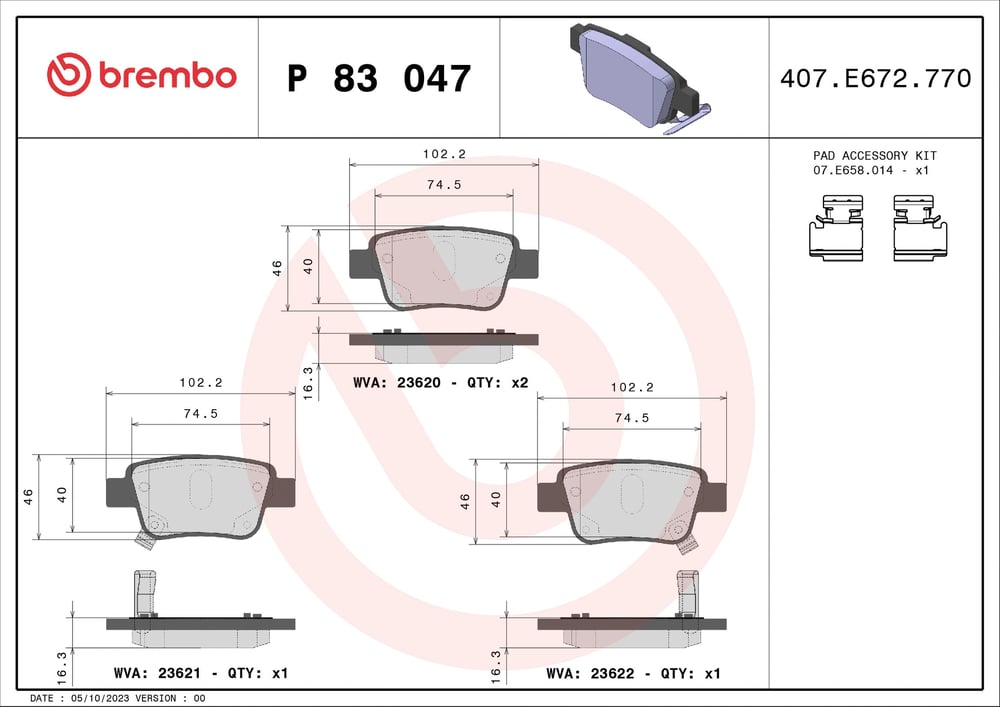 BREMBO P 83 047 Fren Balatası 0446558010 uygun fiyat hızlı kargo