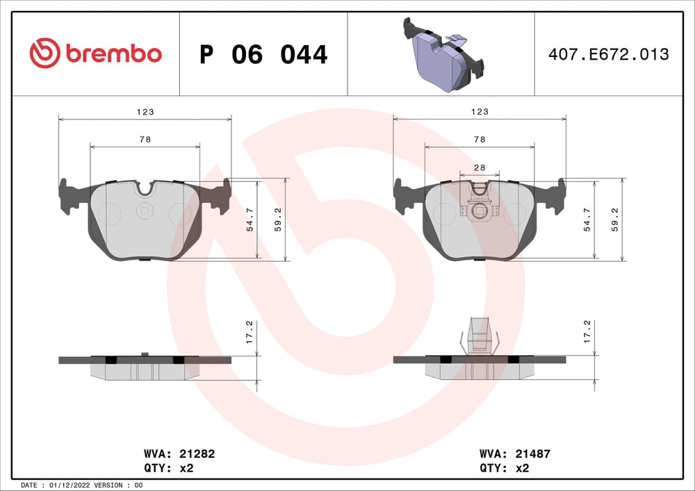 BREMBO P 06 044 Fren Balatası 34213403241 uygun fiyat hızlı kargo