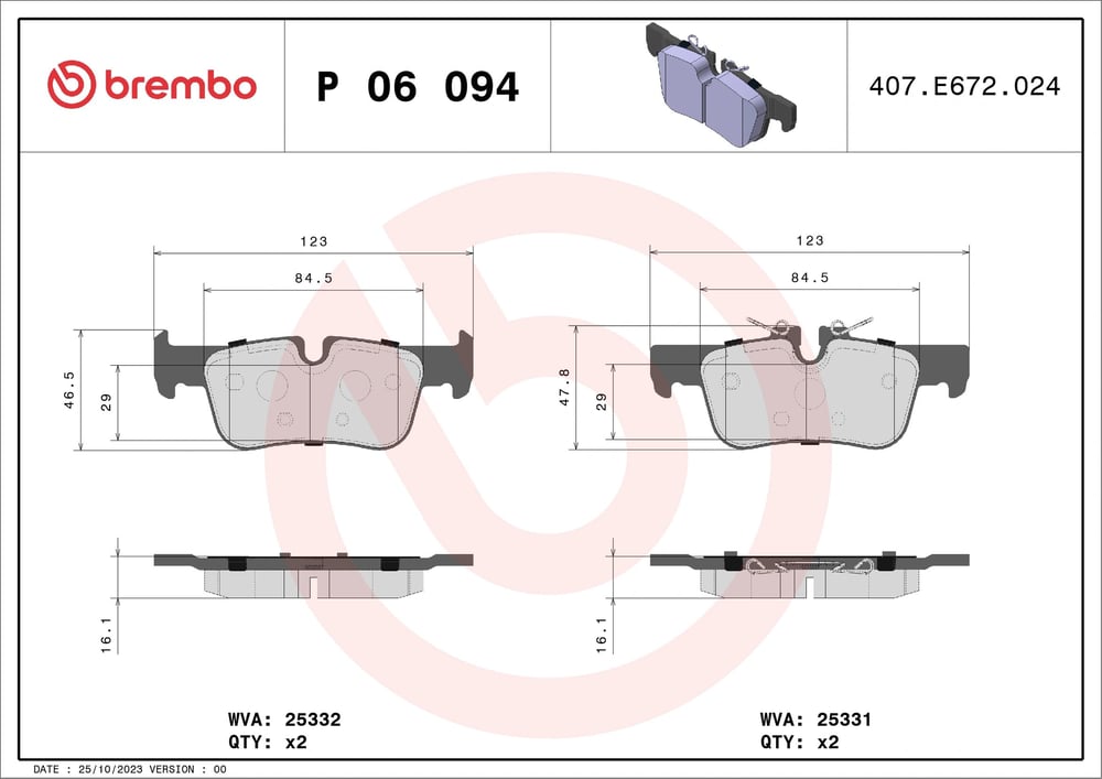 BREMBO P 06 094 Fren Balatası 34201543683 uygun fiyat hızlı kargo