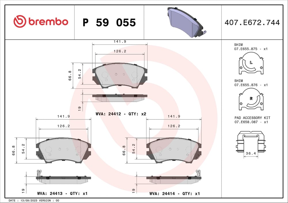BREMBO P 59 055 Fren Balatası 10424274 uygun fiyat hızlı kargo