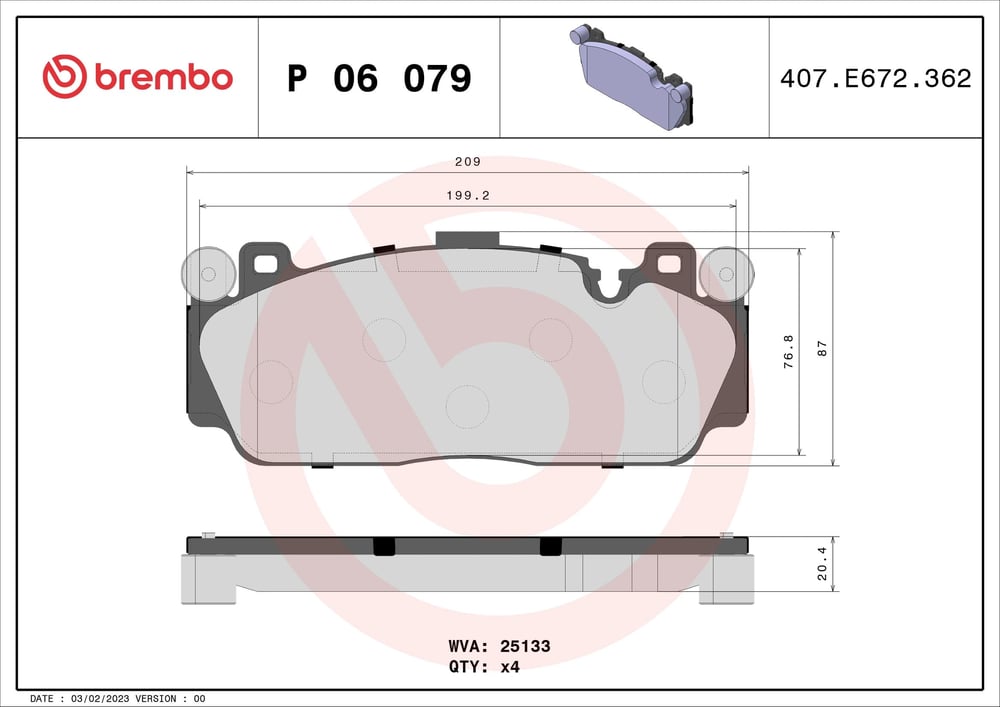 BREMBO P 06 079 Fren Balatası 34112284369 uygun fiyat hızlı kargo