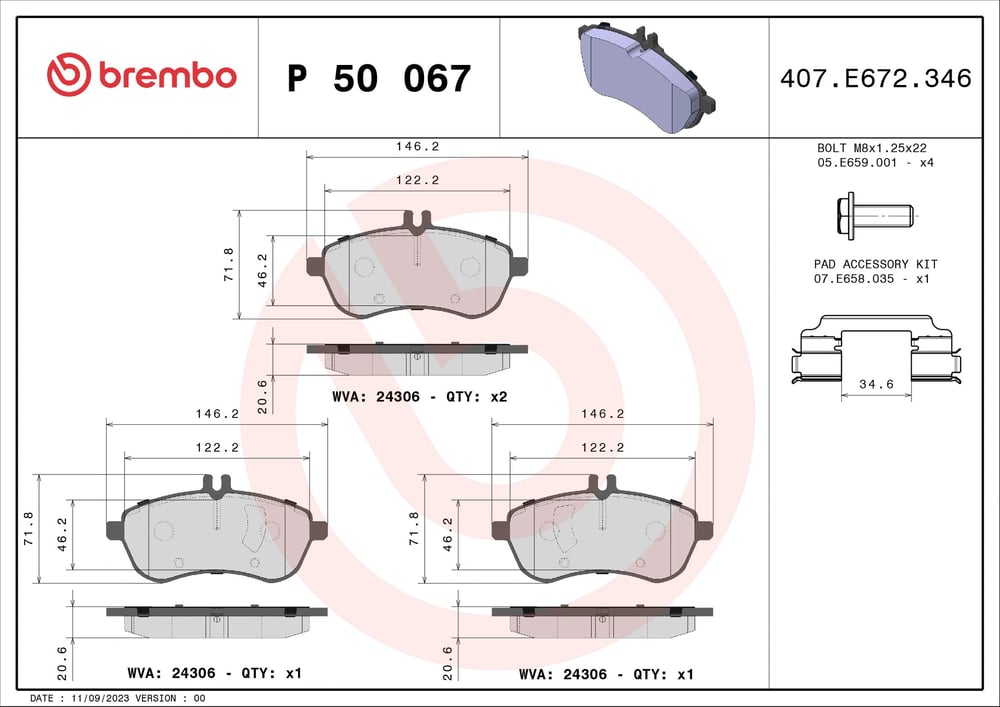BREMBO P 50 067 Fren Balatası 0004200305 uygun fiyat hızlı kargo
