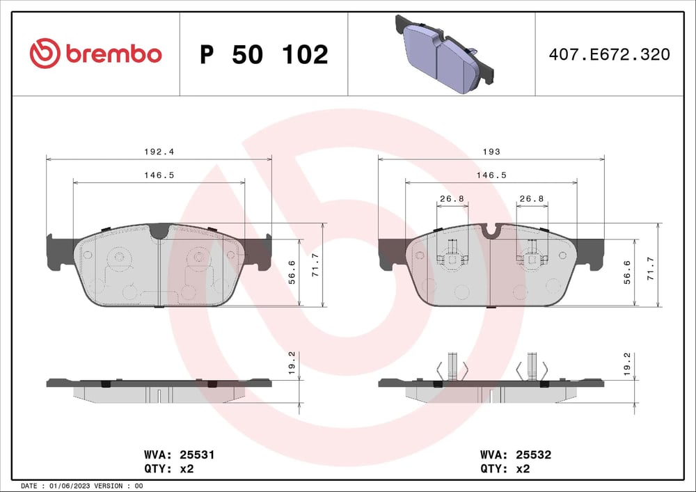 BREMBO P 50 102 Fren Balatası 0004200405 uygun fiyat hızlı kargo