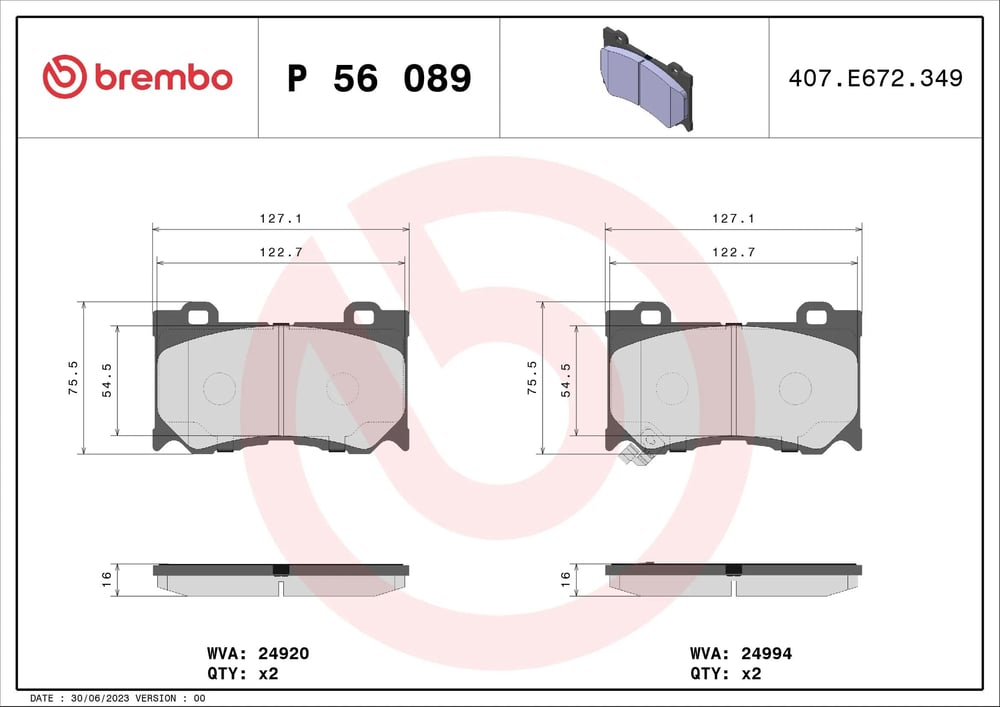 BREMBO P 56 089 Fren Balatası AY040NS139 uygun fiyat hızlı kargo