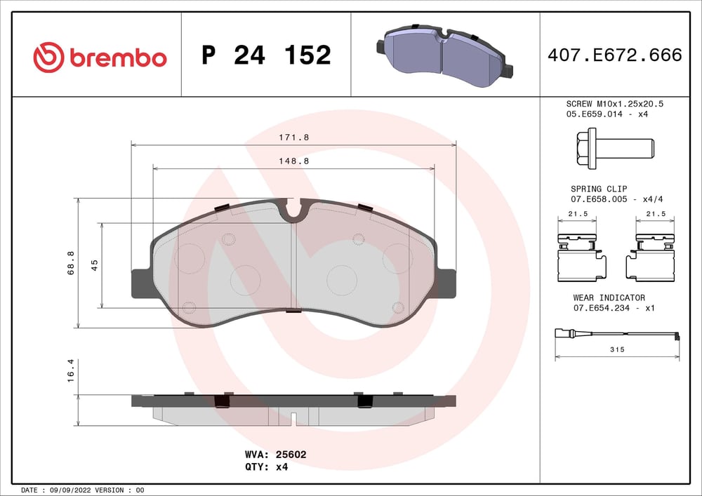 BREMBO P 24 152 Fren Balatası 1763915 uygun fiyat hızlı kargo