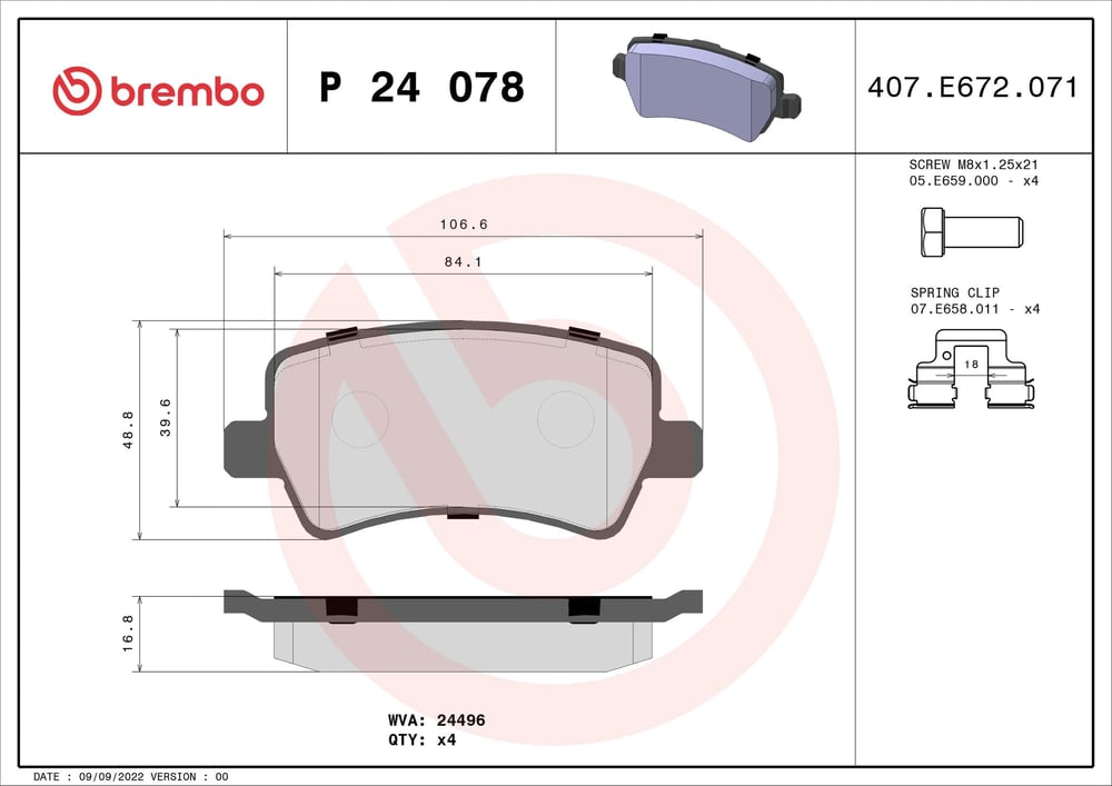 BREMBO P 24 078X Fren Balatası 1426143 uygun fiyat hızlı kargo