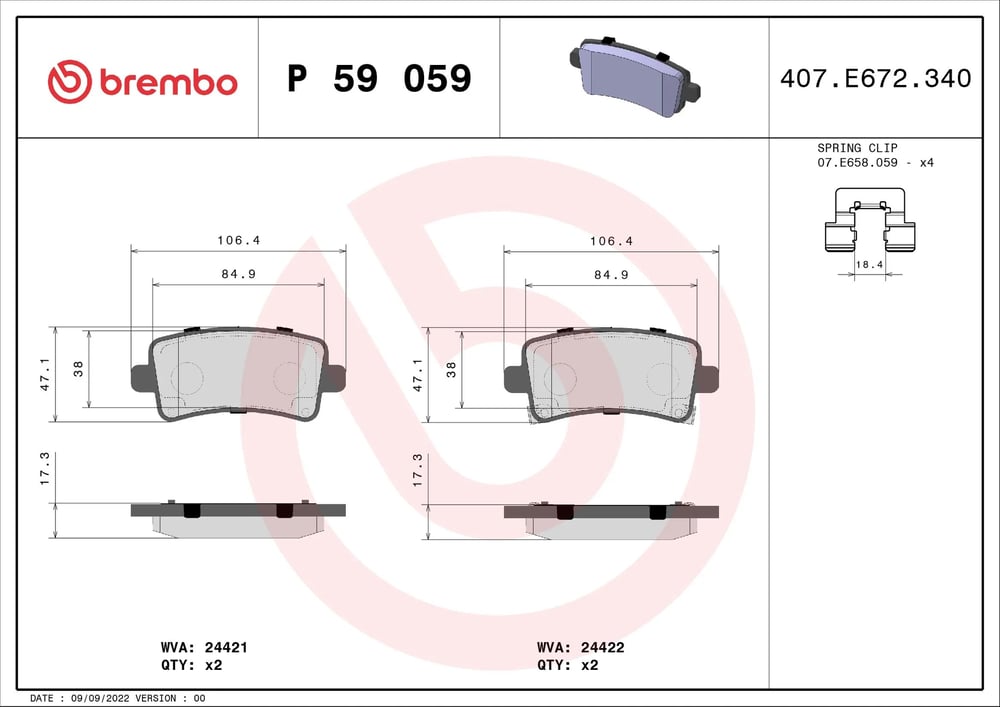 BREMBO P 59 059 Fren Balatası 10668506 uygun fiyat hızlı kargo