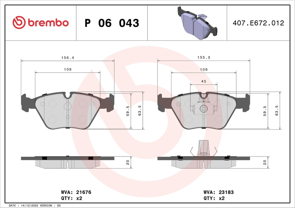 BREMBO P 06 043 Fren Balatası 34112157573 uygun fiyat hızlı kargo