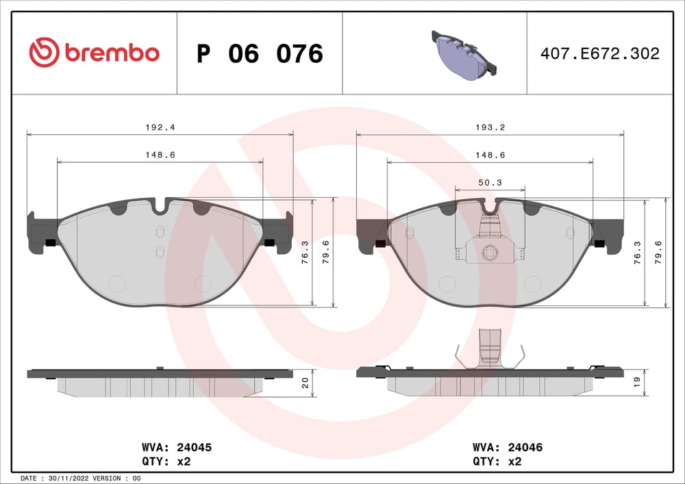 BREMBO P 06 076 Fren Balatası 34112449267 uygun fiyat hızlı kargo