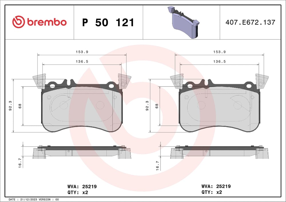 BREMBO P 50 121 Fren Balatası 0004204100 uygun fiyat hızlı kargo