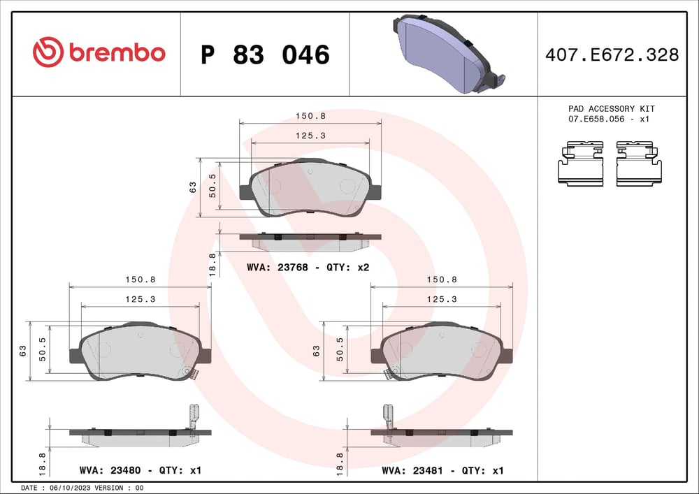 BREMBO P 83 046 Fren Balatası 0446505130 uygun fiyat hızlı kargo
