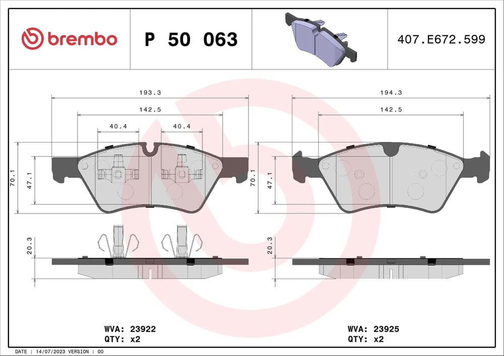 BREMBO P 50 063 Fren Balatası 0004201105 uygun fiyat hızlı kargo