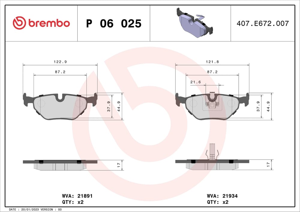 BREMBO P 06 025 Fren Balatası 1020321 uygun fiyat hızlı kargo