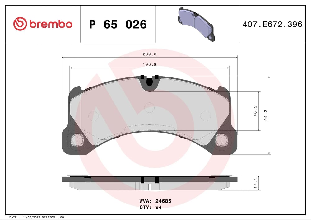 BREMBO P 65 026 Fren Balatası 95835193930 uygun fiyat hızlı kargo