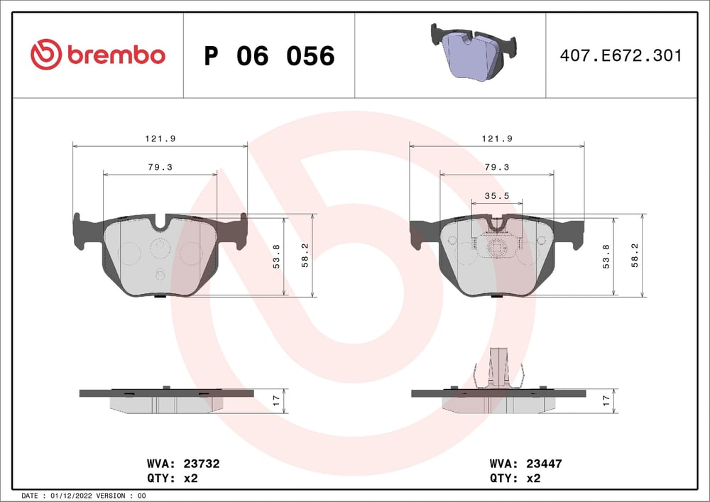 BREMBO P 06 056 Fren Balatası 2475045 uygun fiyat hızlı kargo