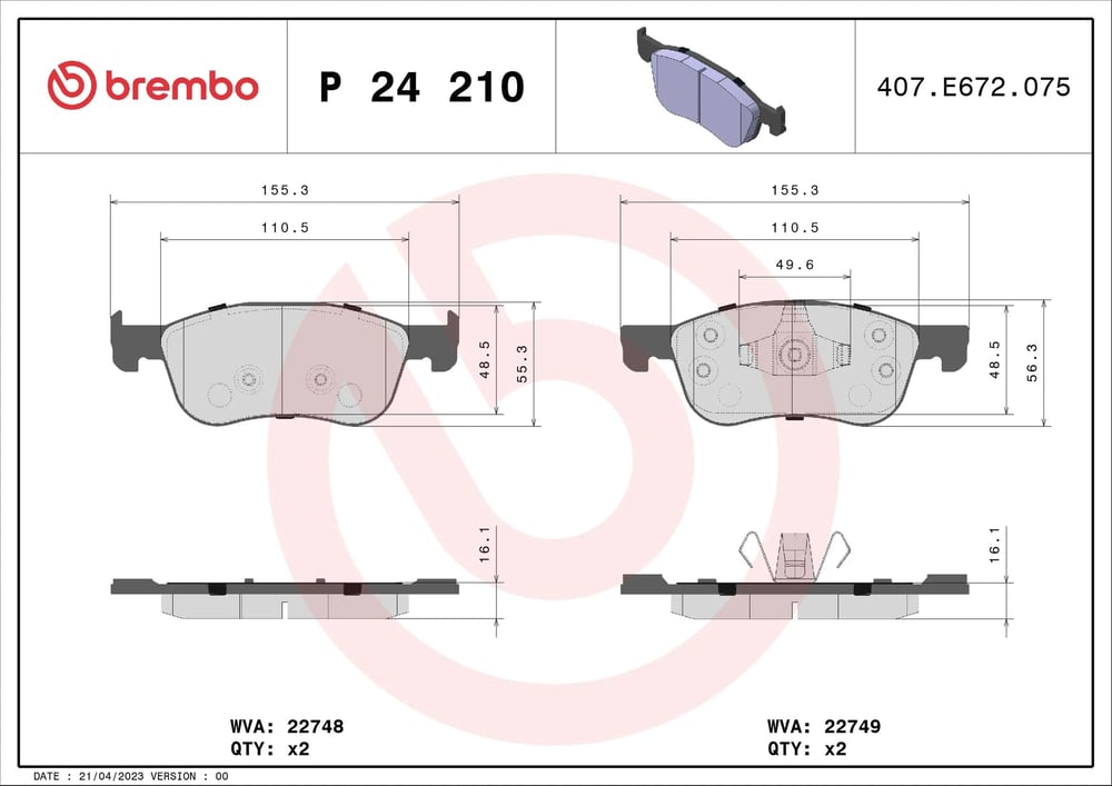 BREMBO P 24 210 Fren Balatası 2095060 uygun fiyat hızlı kargo