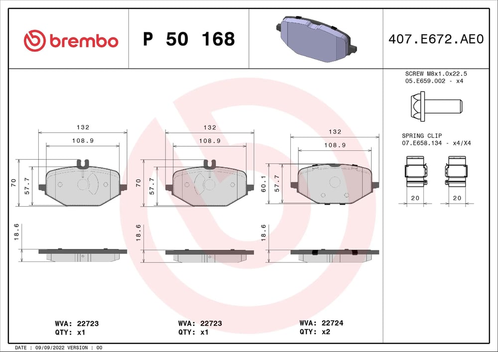 BREMBO P50168 Fren Balatası 0004202106 uygun fiyat hızlı kargo
