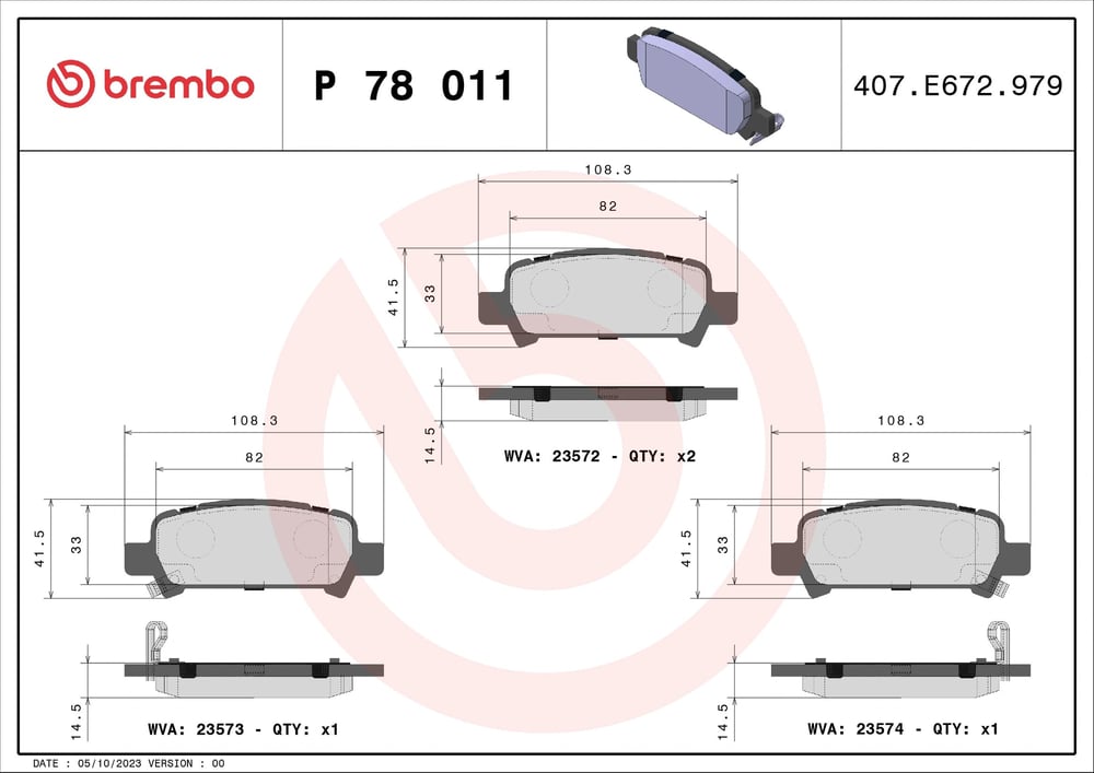 BREMBO P78011 Fren Balatası 26296FC002 uygun fiyat hızlı kargo