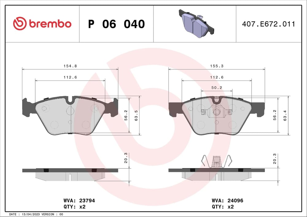 BREMBO P 06 040 Fren Balatası 34112288856 uygun fiyat hızlı kargo