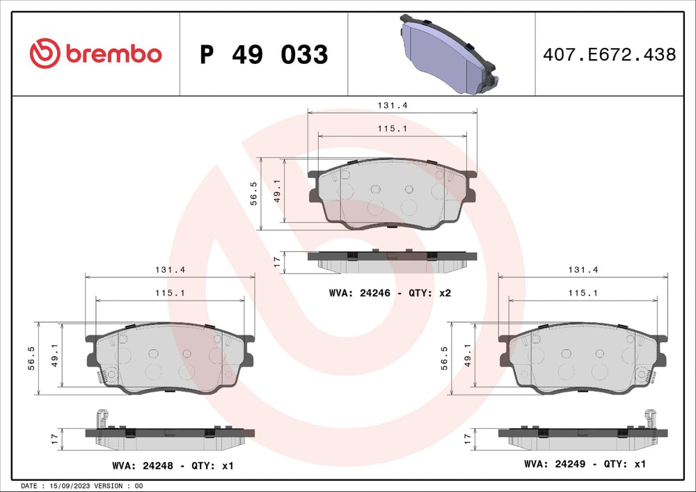 BREMBO P49033 Fren Balatası 5GA0B3010 uygun fiyat hızlı kargo