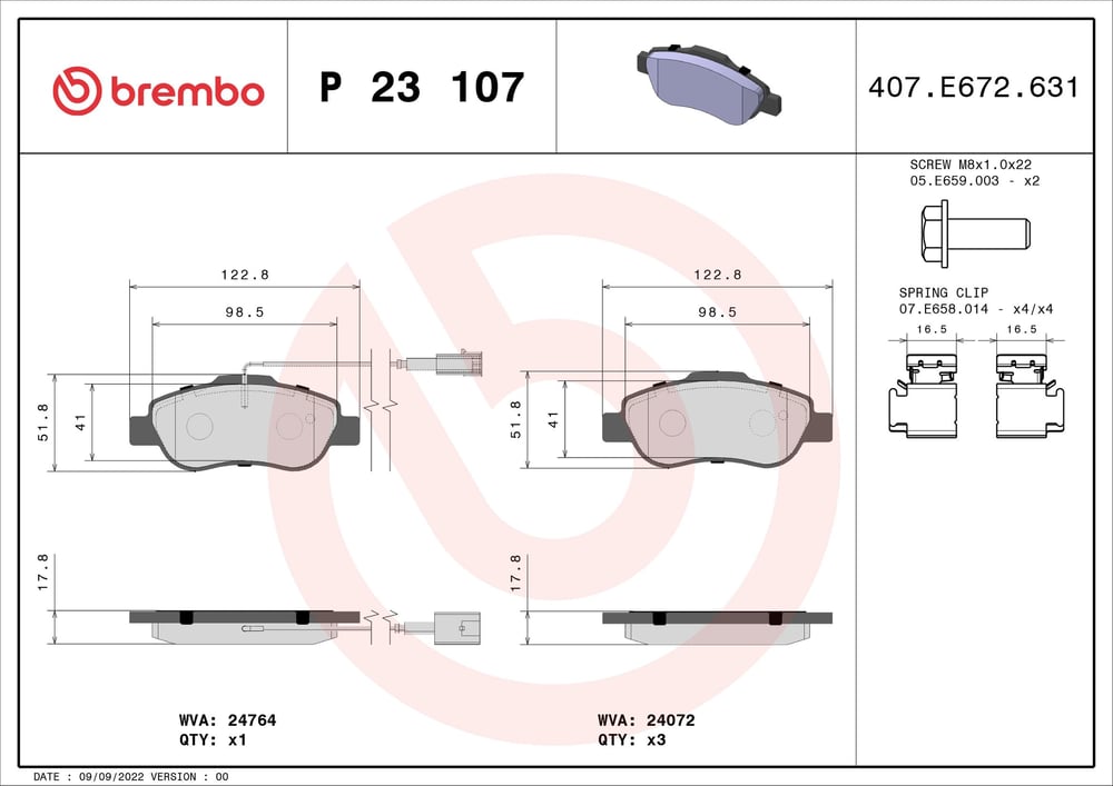 BREMBO P 23 107 Fren Balatası 0000071773151 uygun fiyat hızlı kargo
