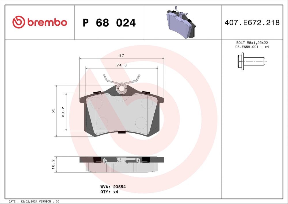 BREMBO P68024 Fren Balatası 1617190980 uygun fiyat hızlı kargo