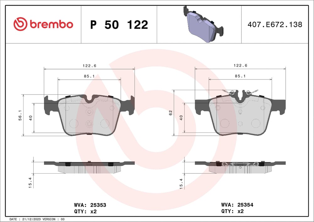 BREMBO P 50 122 Fren Balatası A0004208200 uygun fiyat hızlı kargo