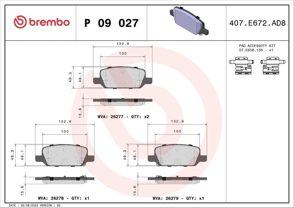 BREMBO P 09 027 Fren Balatası 800824400A uygun fiyat hızlı kargo