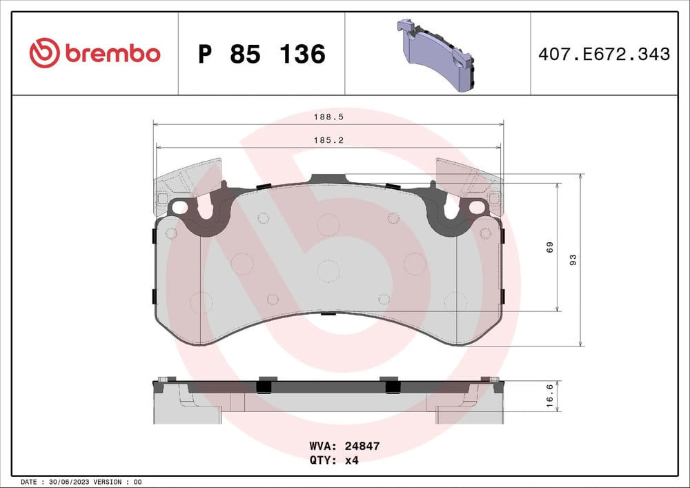 BREMBO P 85 136 Fren Balatası 4G0698151AB uygun fiyat hızlı kargo
